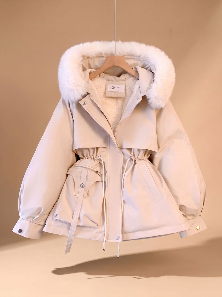 Ambroisine™ | Women's Hooded Winter Jacket with Faux Fur Trim