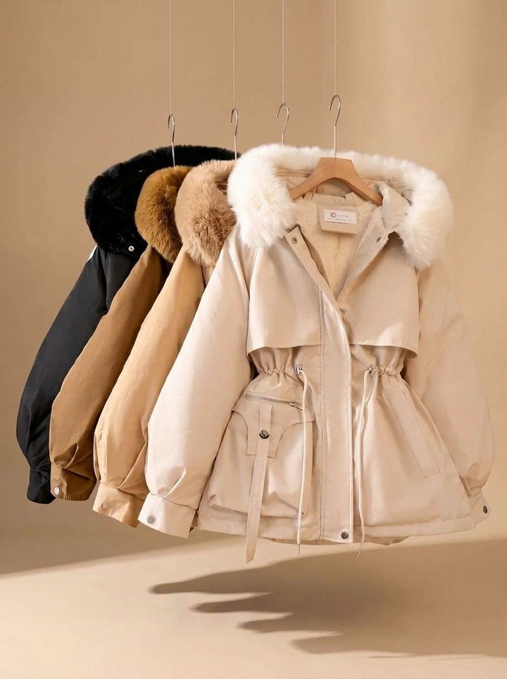 Ambroisine™ | Women's Hooded Winter Jacket with Faux Fur Trim