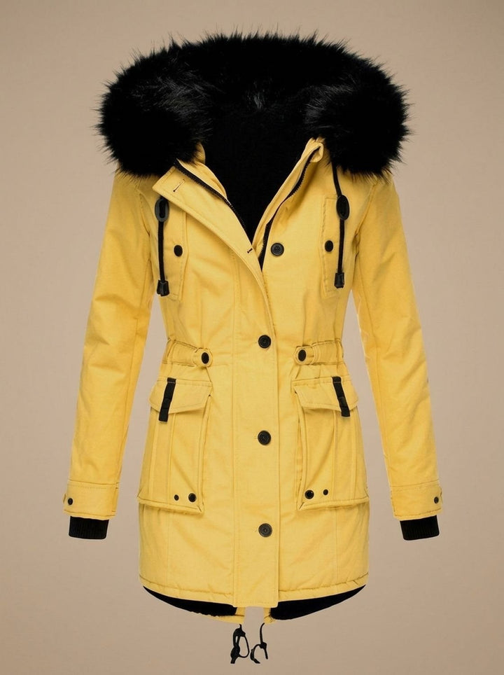 Georgette™ | Women's Winter Parka with Faux Fur Hood and Drawcord Waist