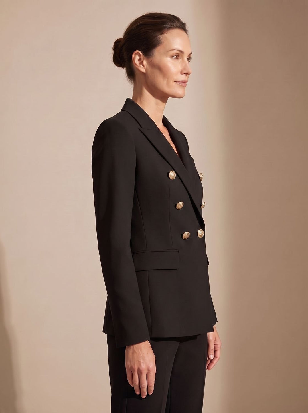 Mariette™ | Women's Double Breasted Blazer with Gold Buttons
