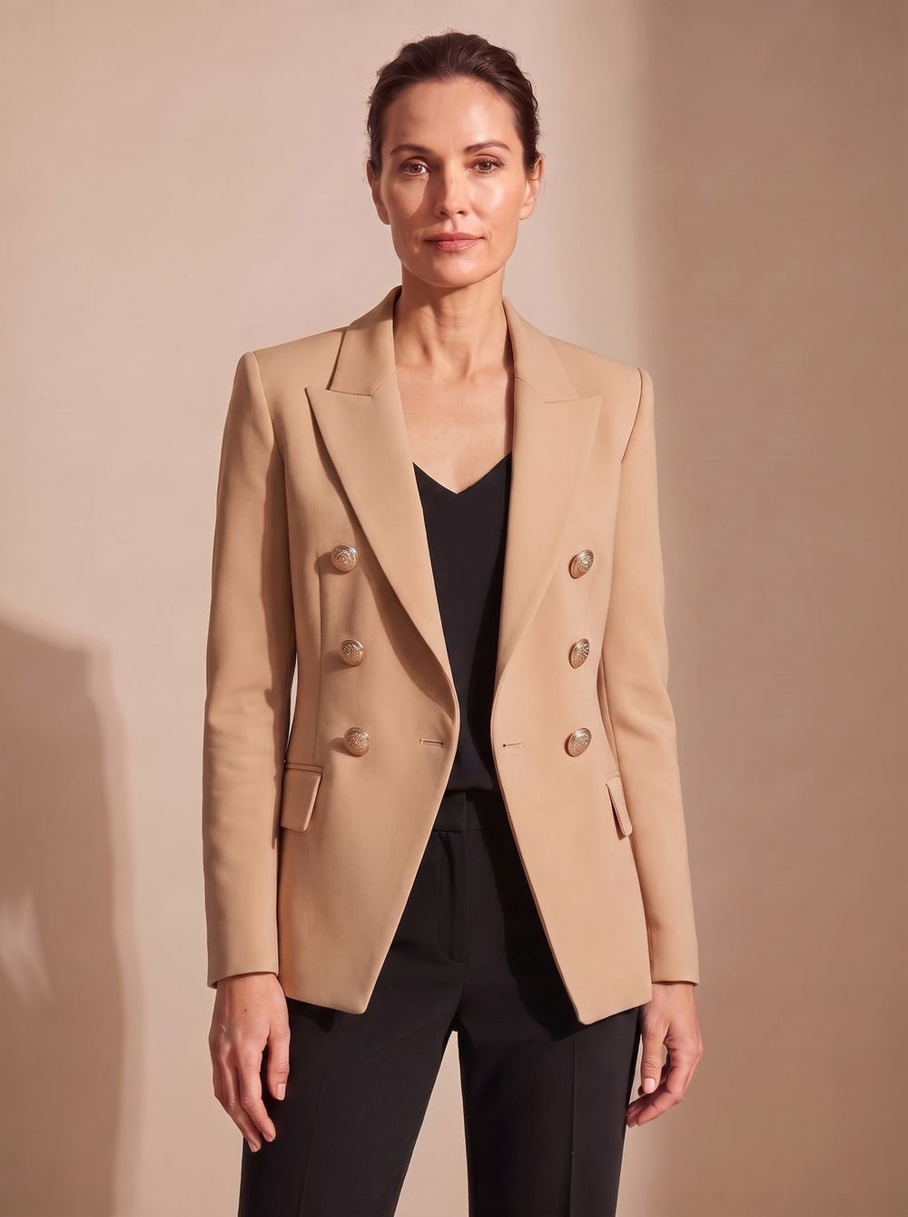 Mariette™ | Women's Double Breasted Blazer with Gold Buttons