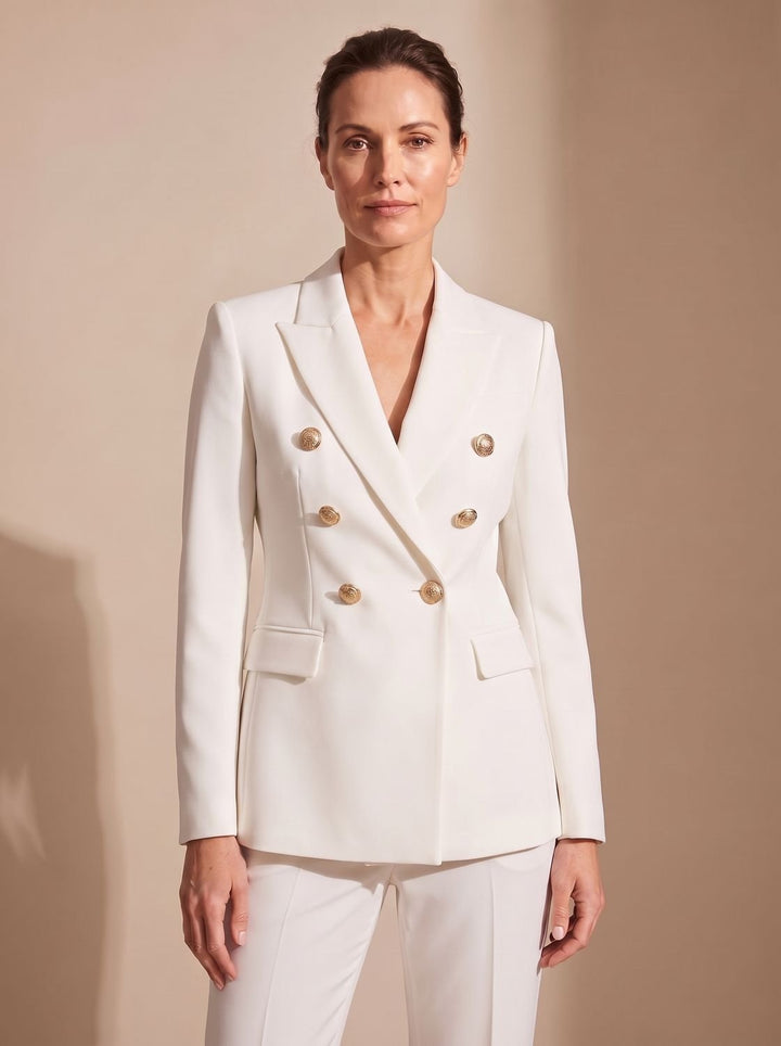 Mariette™ | Women's Double Breasted Blazer with Gold Buttons