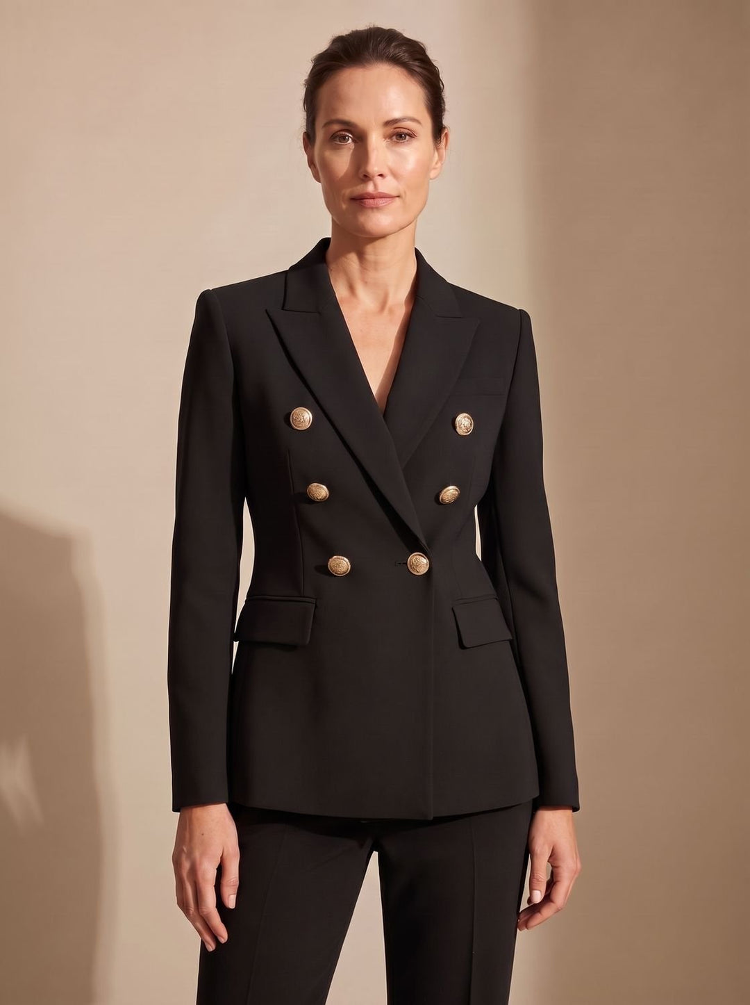 Mariette™ | Women's Double Breasted Blazer with Gold Buttons