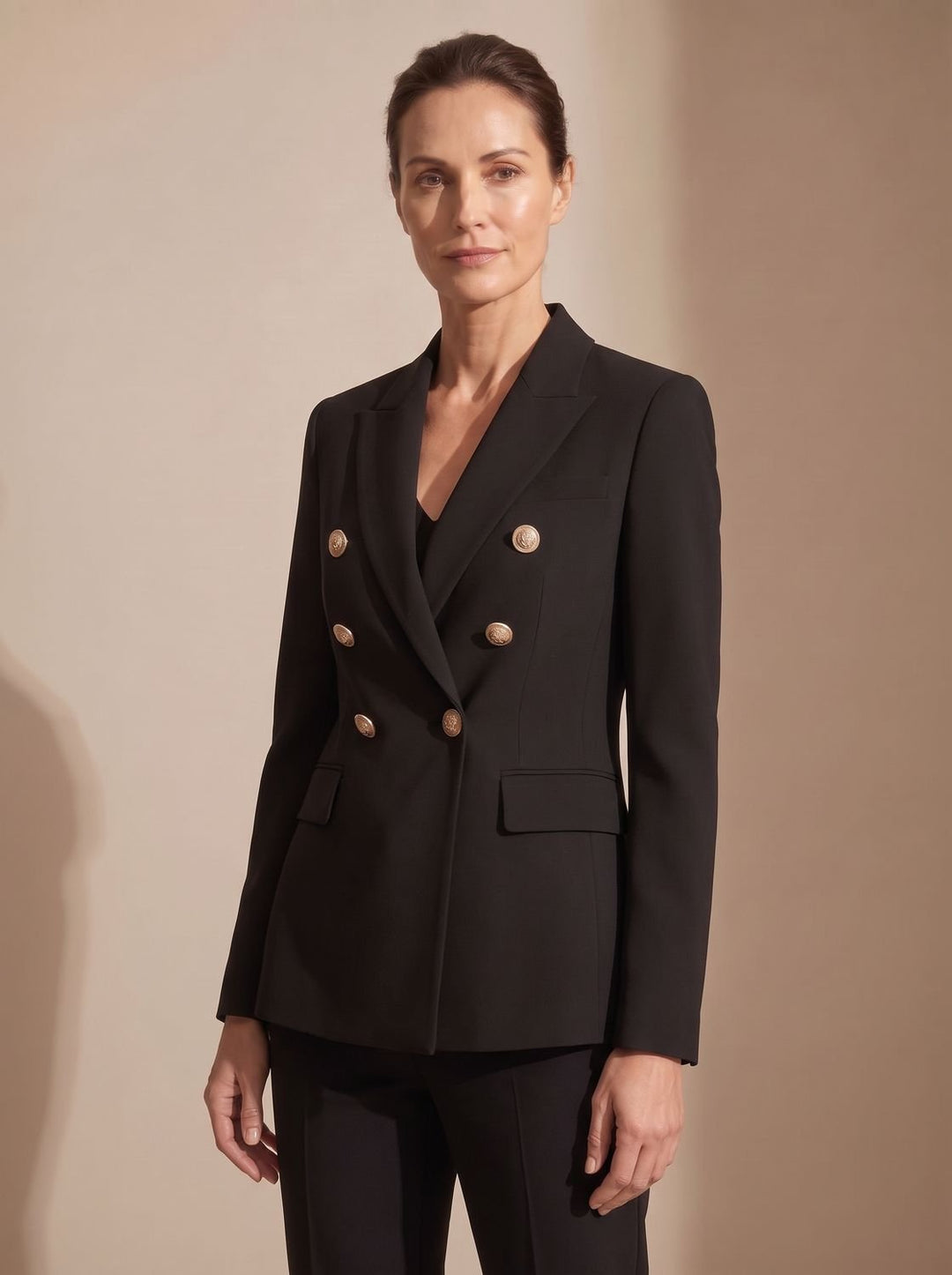 Mariette™ | Women's Double Breasted Blazer with Gold Buttons