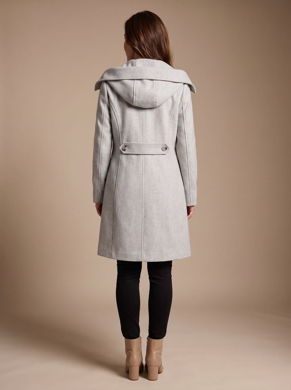Cosette™ | Women's Double Breasted Midi Coat with Lapel Collar