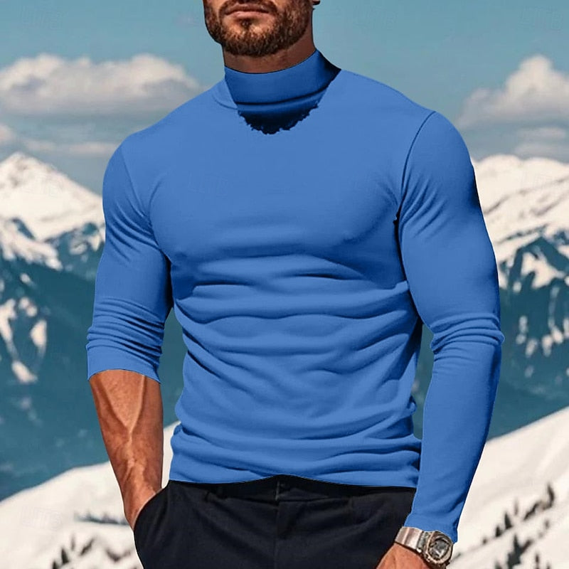 Brennan™ | Men's Mock Neck Long Sleeve Fitted Top