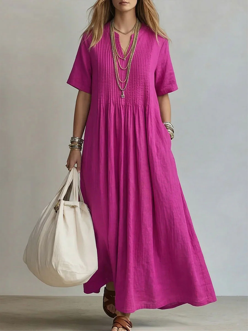 Noor™ | Elegant Summer Pleated Dress