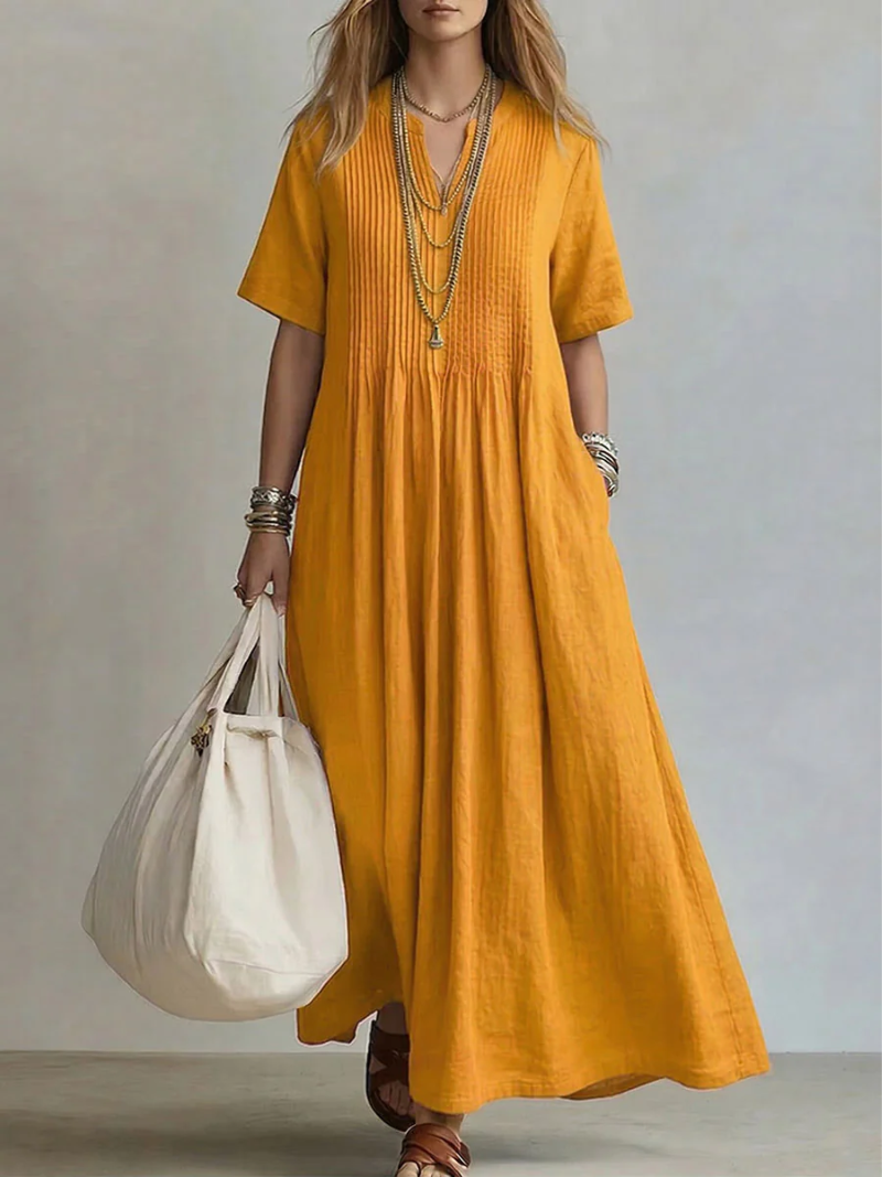 Noor™ | Elegant Summer Pleated Dress