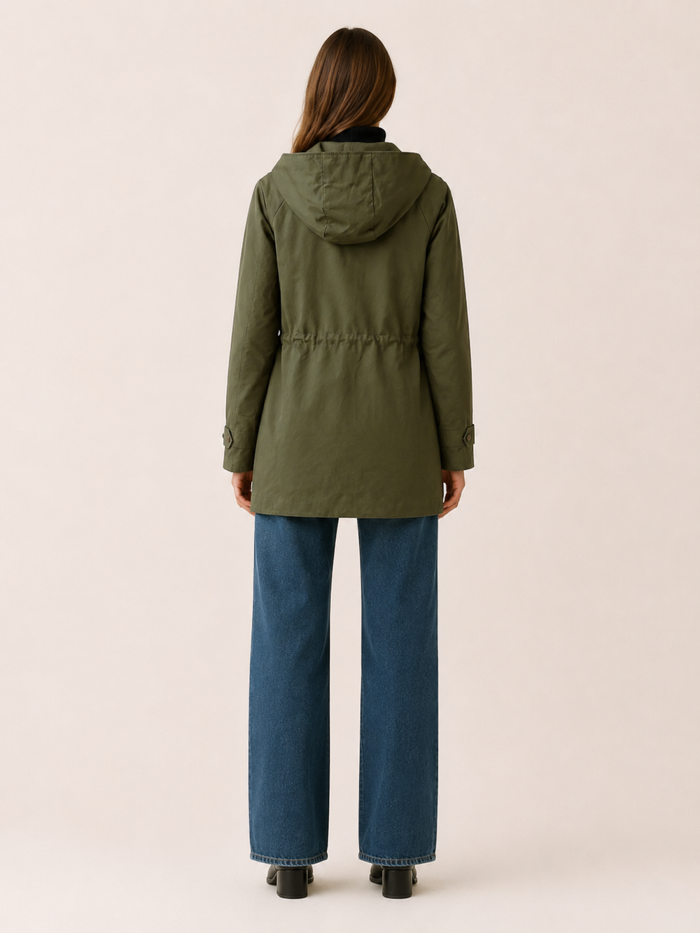 Delphine™ | Hooded Trench Coat with Drawstring Waist