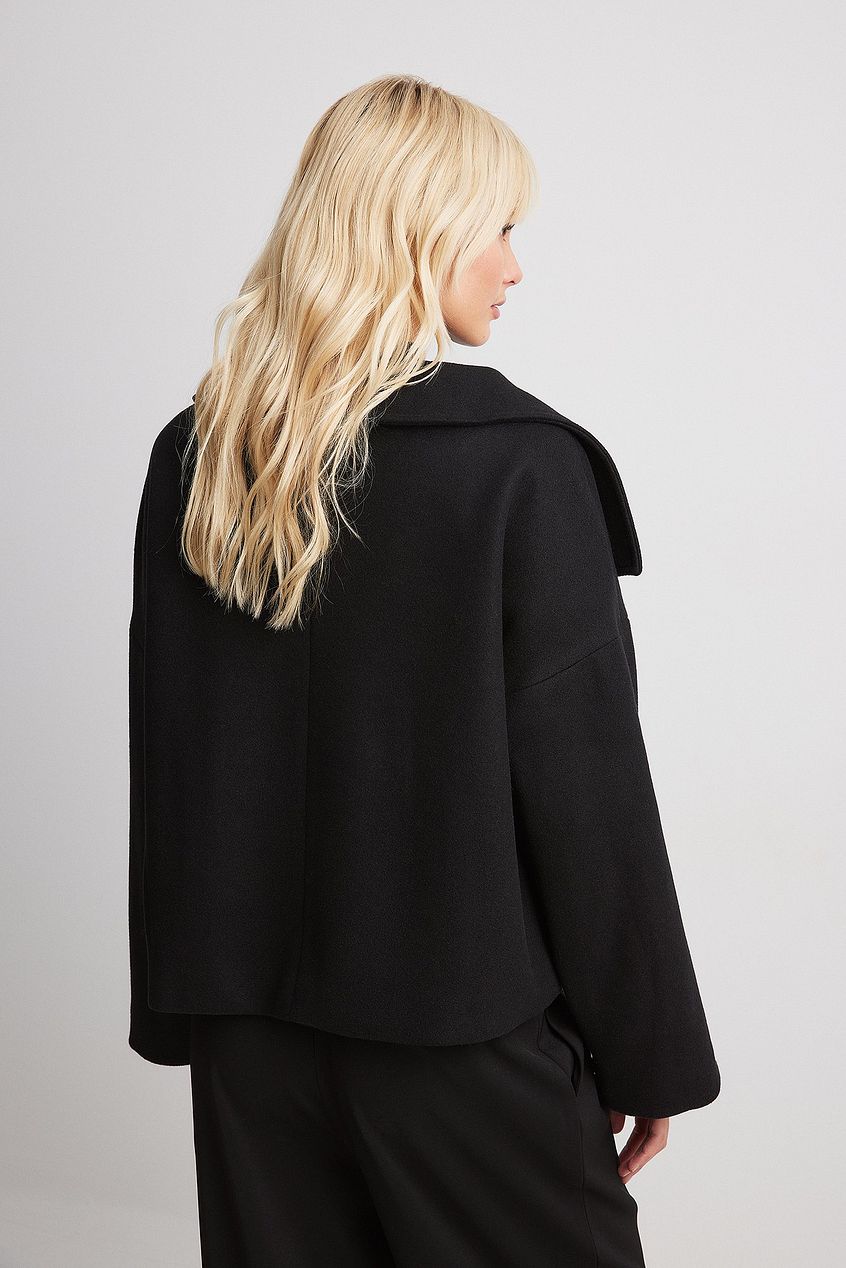 Hermine™ | Women's Short Double-Breasted Coat with Wide Collar