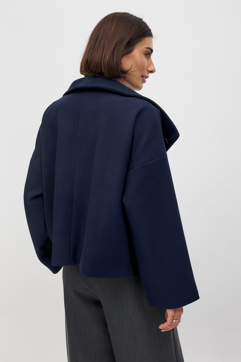 Hermine™ | Women's Short Double-Breasted Coat with Wide Collar