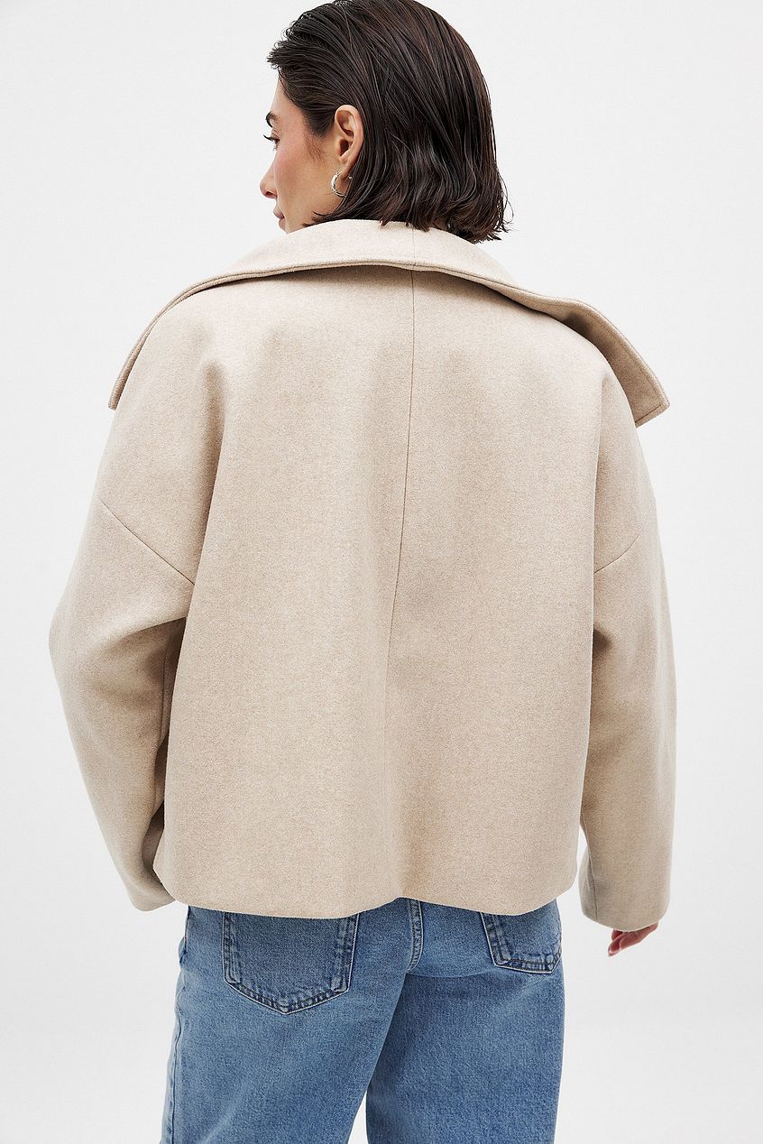 Hermine™ | Women's Short Double-Breasted Coat with Wide Collar
