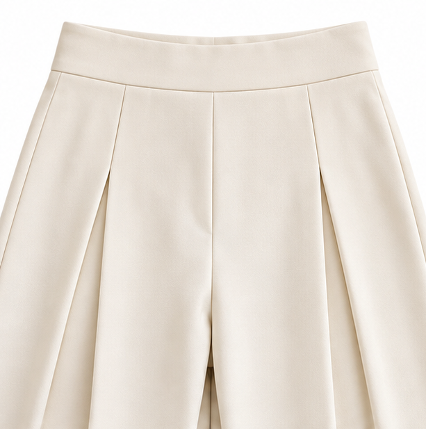 Marceline™ | Women's High Waisted Pleated Wide Leg Trousers