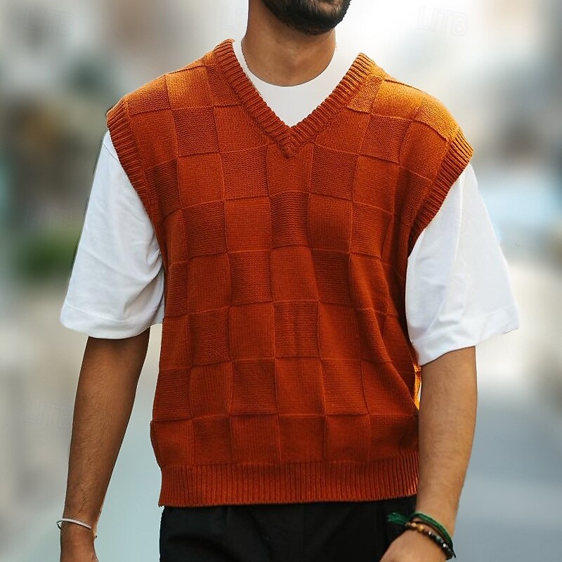 Horatio™ | Men's Textured V Neck Sweater Vest