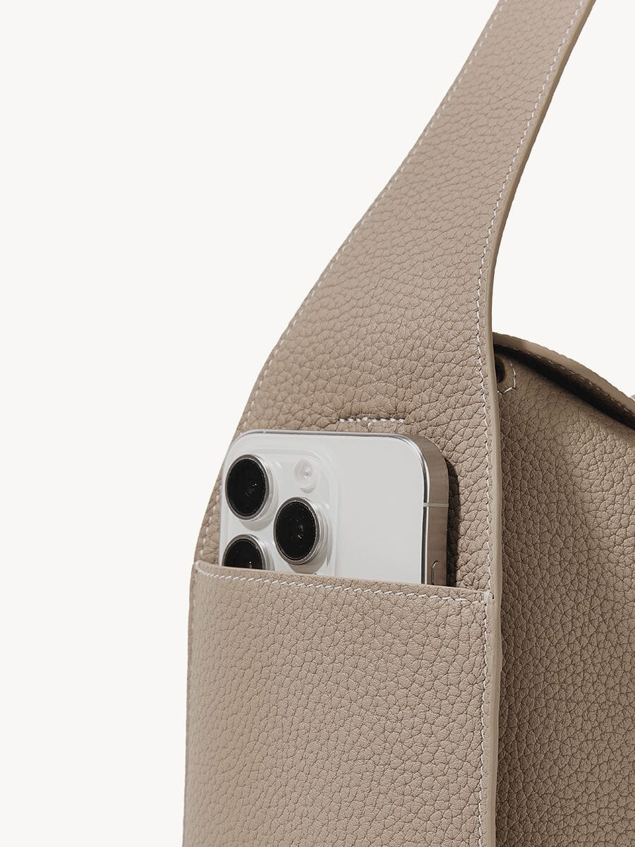 Roxane™ | Curved Leather Shoulder Bag