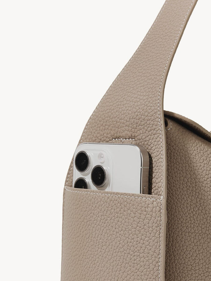 Roxane™ | Curved Leather Shoulder Bag