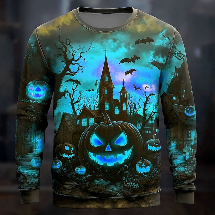 Merrick™ | Men's Halloween Graphic Print Crew Neck Sweatshirt
