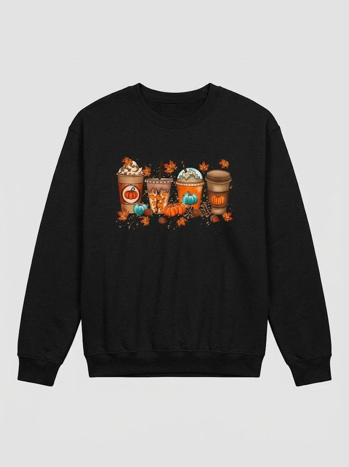 Oriel™ | Women's Autumn Coffee Cup Graphic Sweatshirt