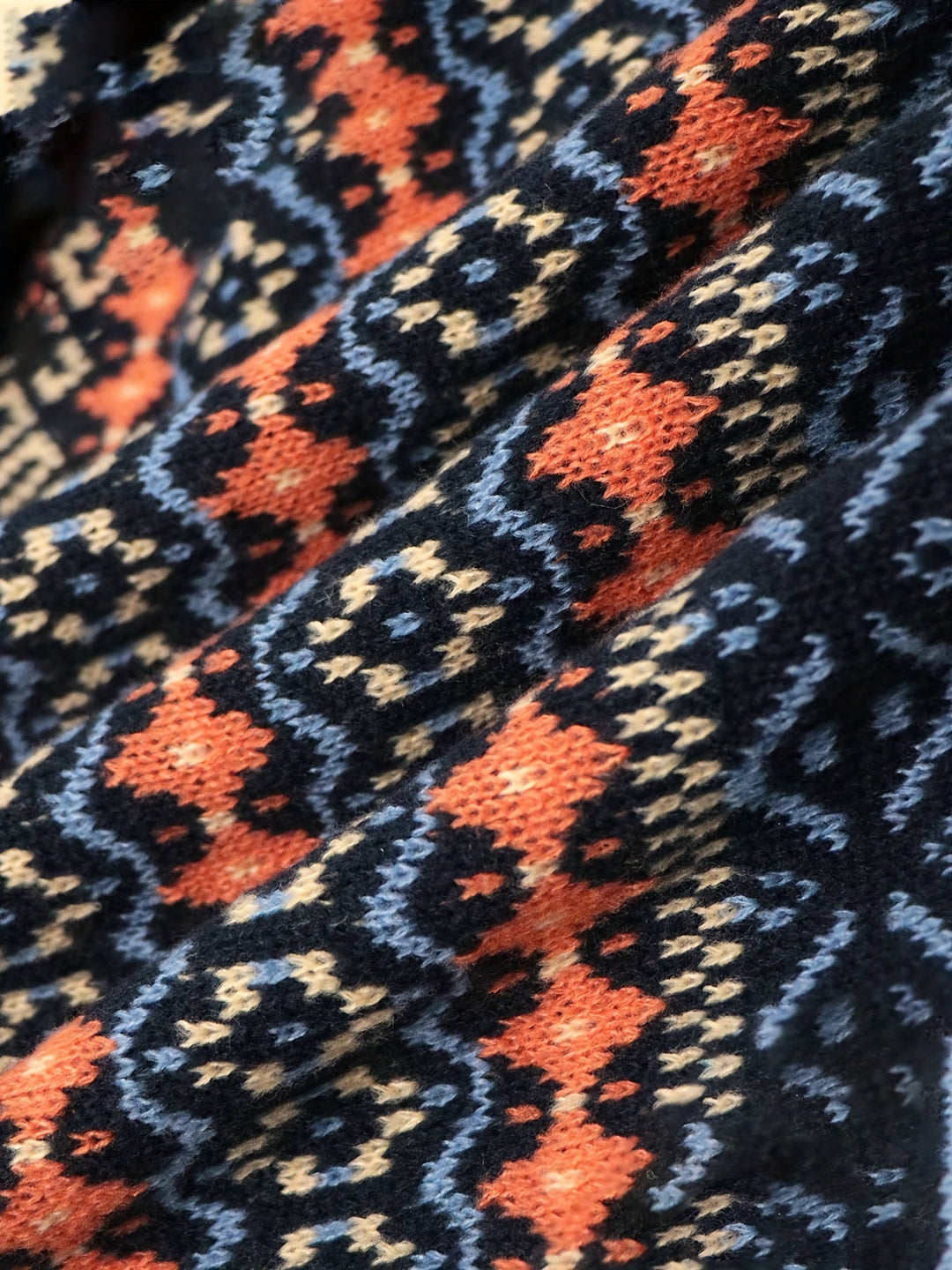 Ianthe™ | Women's Vintage Jacquard Knit Sweater with Mock Neck