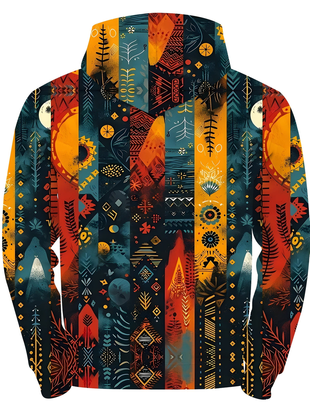 Lucian™ | Men's Artistic Print Hooded Jacket with Full Zip