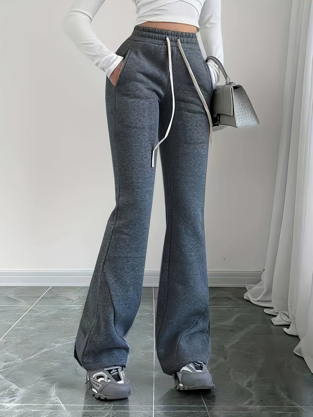 Lisbeth™ | Women's High-Waist Flared Lounge Pants