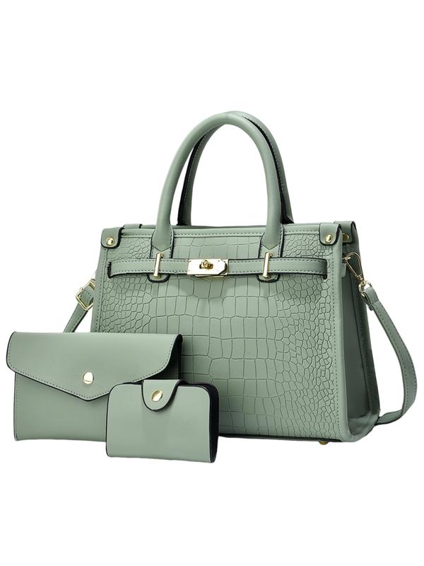 Bella™ | Croc-Embossed Handbag Set