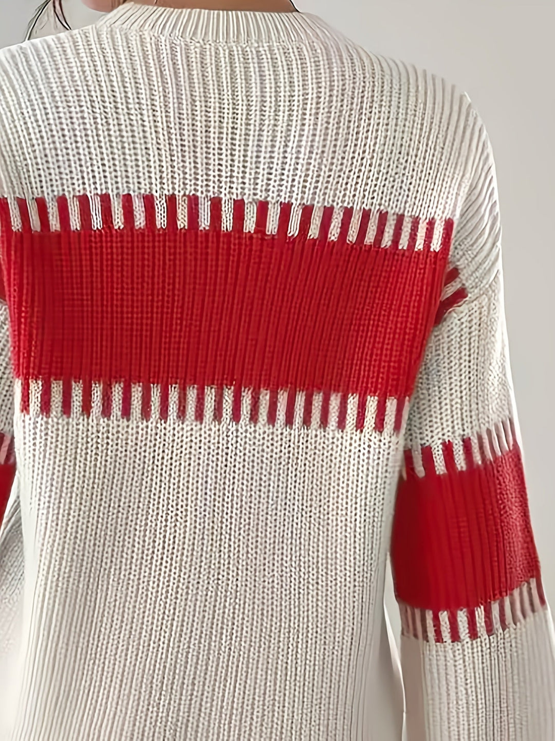 Thomasin™ | Women's Colour Block Striped Drop Shoulder Sweater