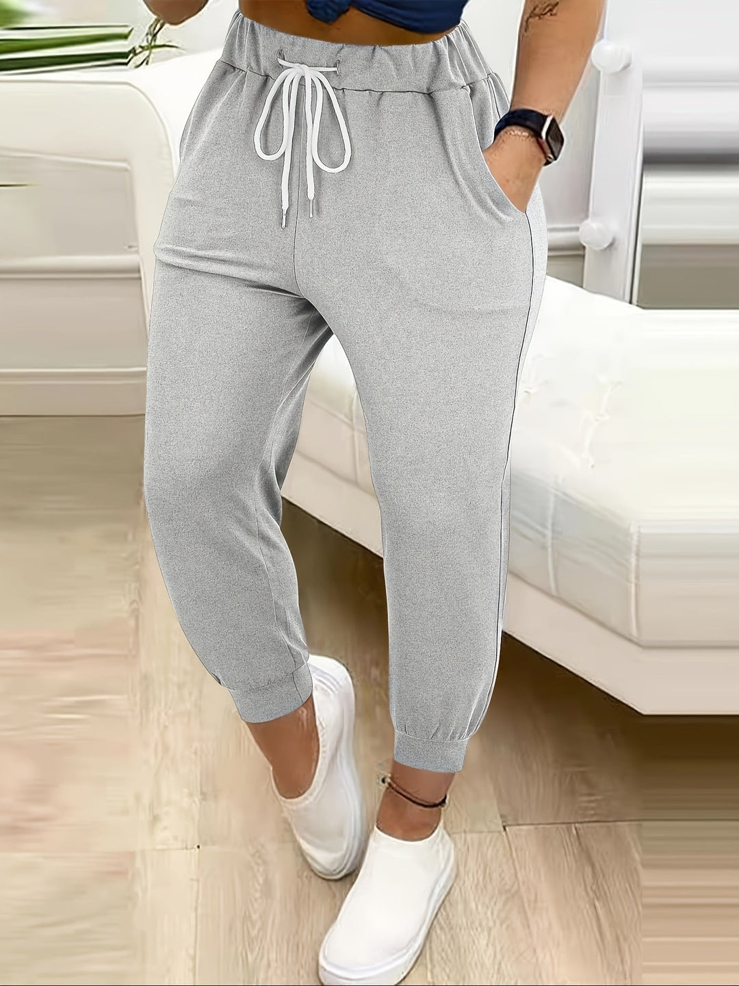 Hazeline™ | Women's Tapered Joggers with Side Pockets