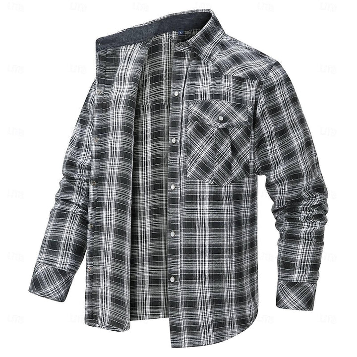Dashiell™ | Men's Lined-Collar Plaid Overshirt