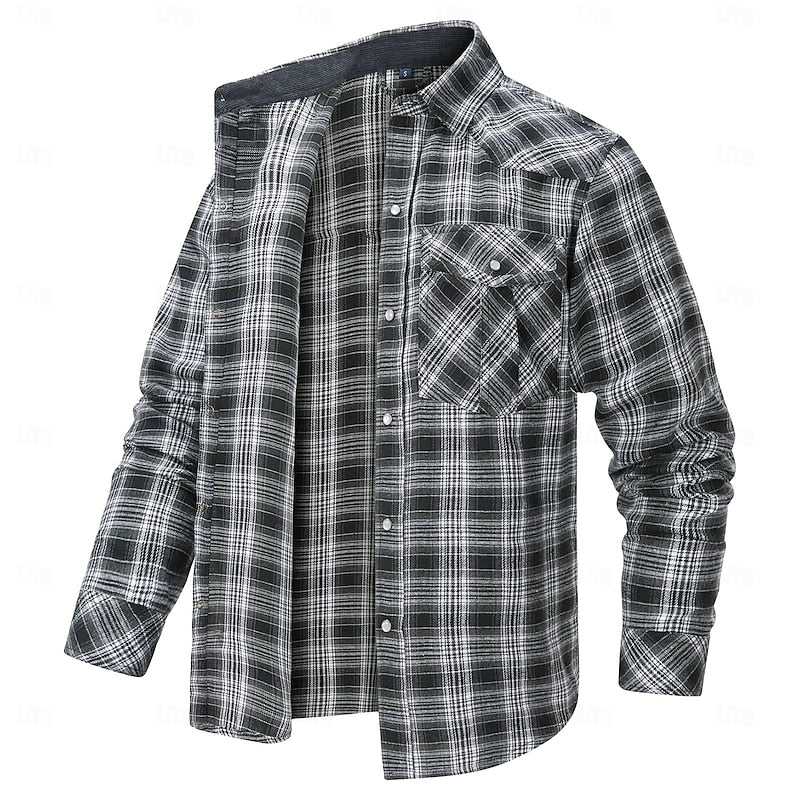 Dashiell™ | Men's Lined-Collar Plaid Overshirt