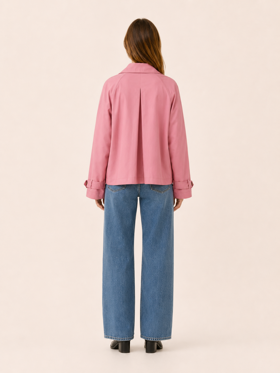 Eloisa™ | Short Trench Coat in Rose