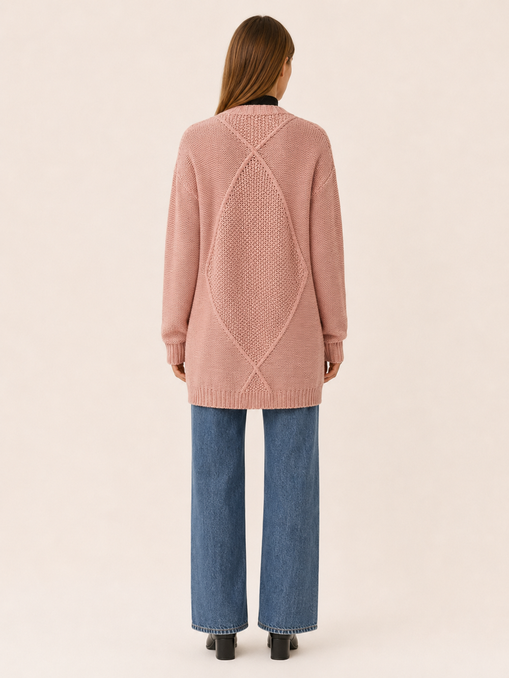 Evania™ | Open-Front Longline Cardigan with Pockets