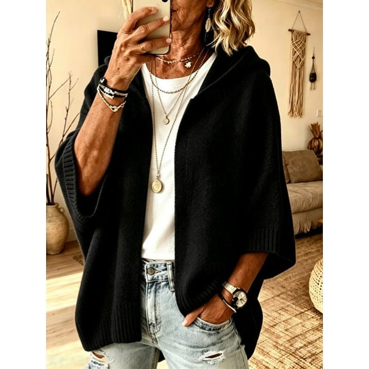 Eveline™ | Women's Oversized Hooded Knit Open Front Cardigan