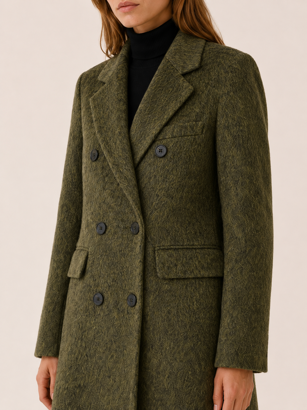 Evelyn™ | Long Double-Breasted Coat with Tailored Fit