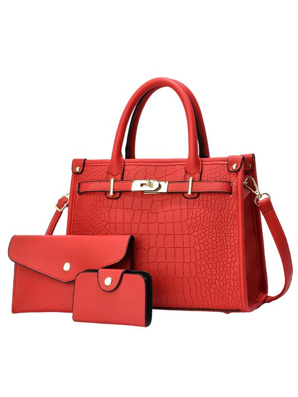 Bella™ | Croc-Embossed Handbag Set