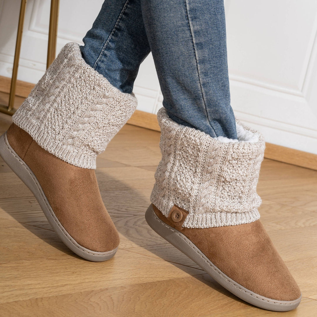 Iseult™ | Women's Knit Cuff Slip On Winter Boots