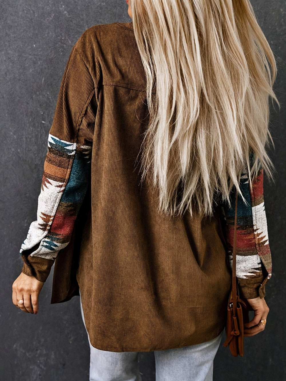 Marigold™ | Women's Southwestern Patterned Shirt Jacket with Snap Front