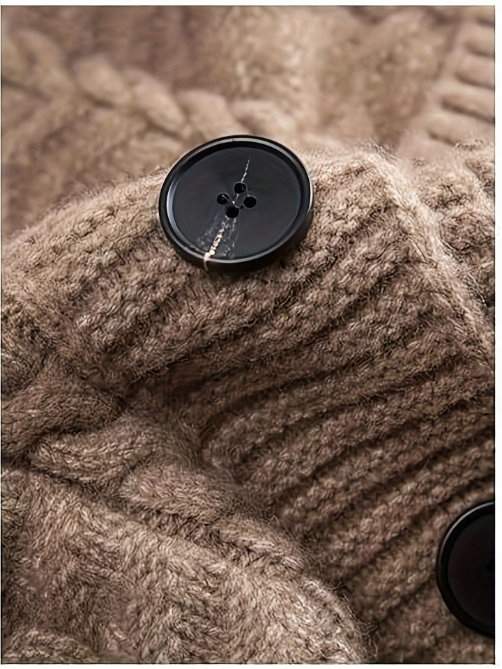 Gisela™ | Women's Cable Knit Longline Cardigan with Pockets