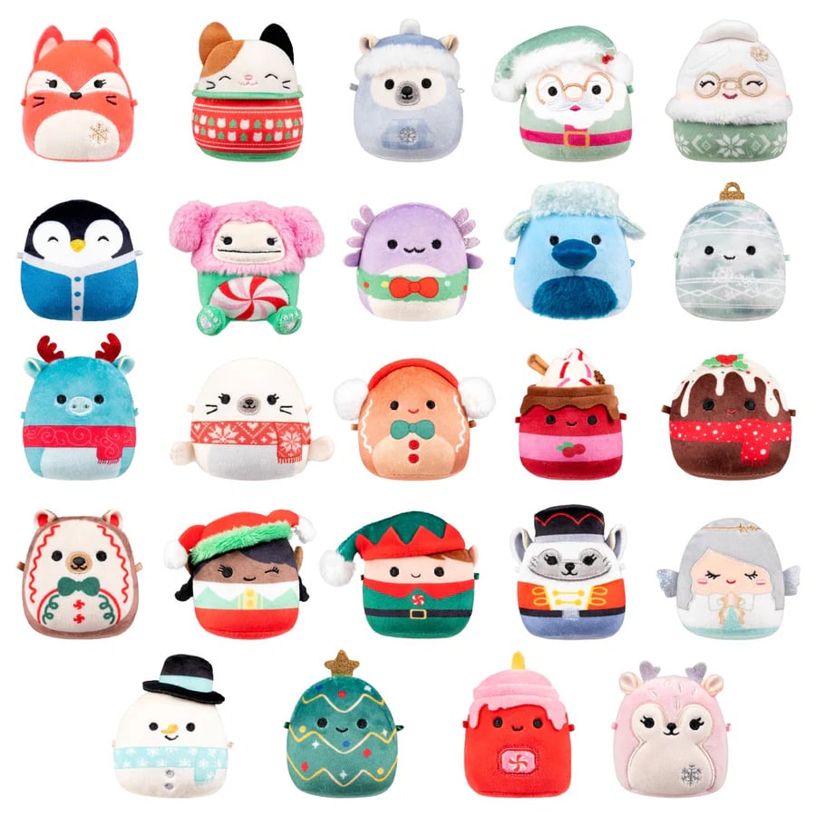 Plush Advent Calendar with 24 Mini Plush Toys