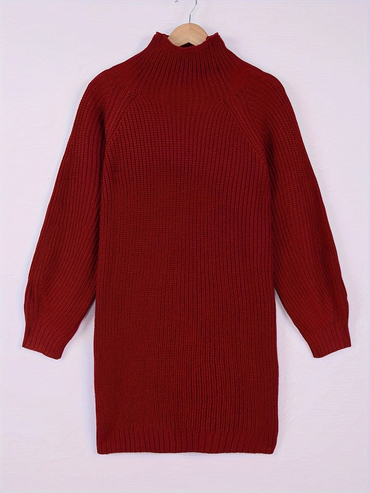 Evangeline™ | Women's Half-Turtleneck Plus Size Sweater Dress