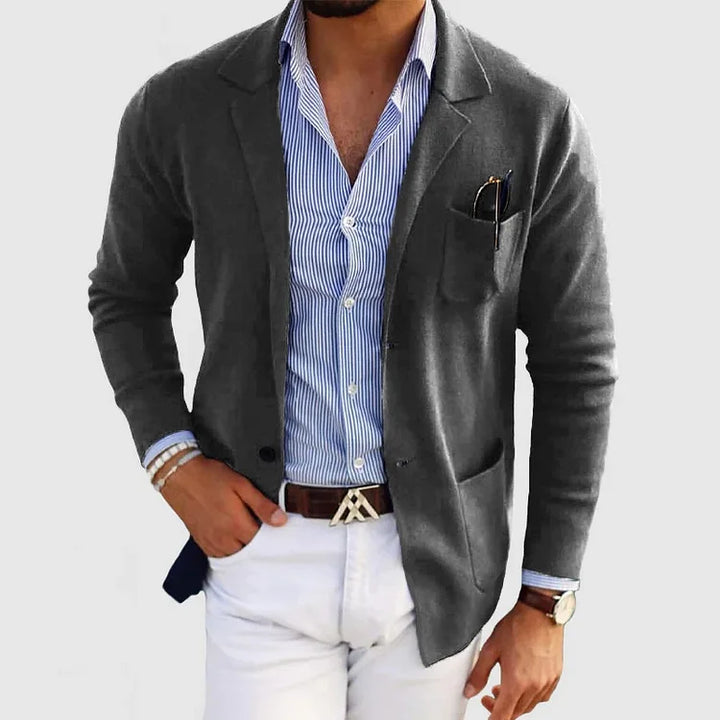 Merritt™ | Men's Knit Blazer Cardigan with Notch Lapels