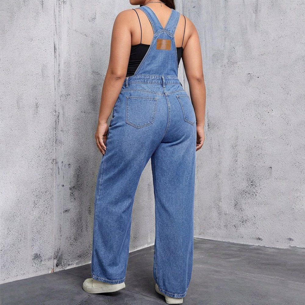 Fallon™ | Women's Denim Straight Leg Overalls with Bib Pocket