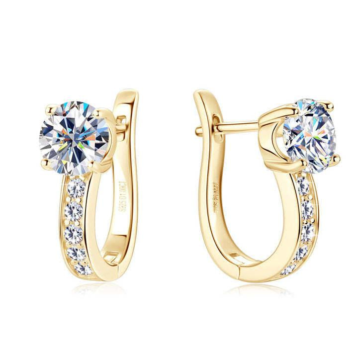 Huggie Channel Earrings | Gold