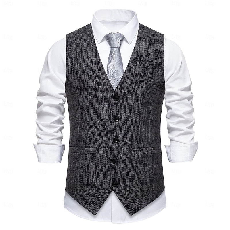 Ignatius™ | Men's Single-Breasted Tailored Waistcoat