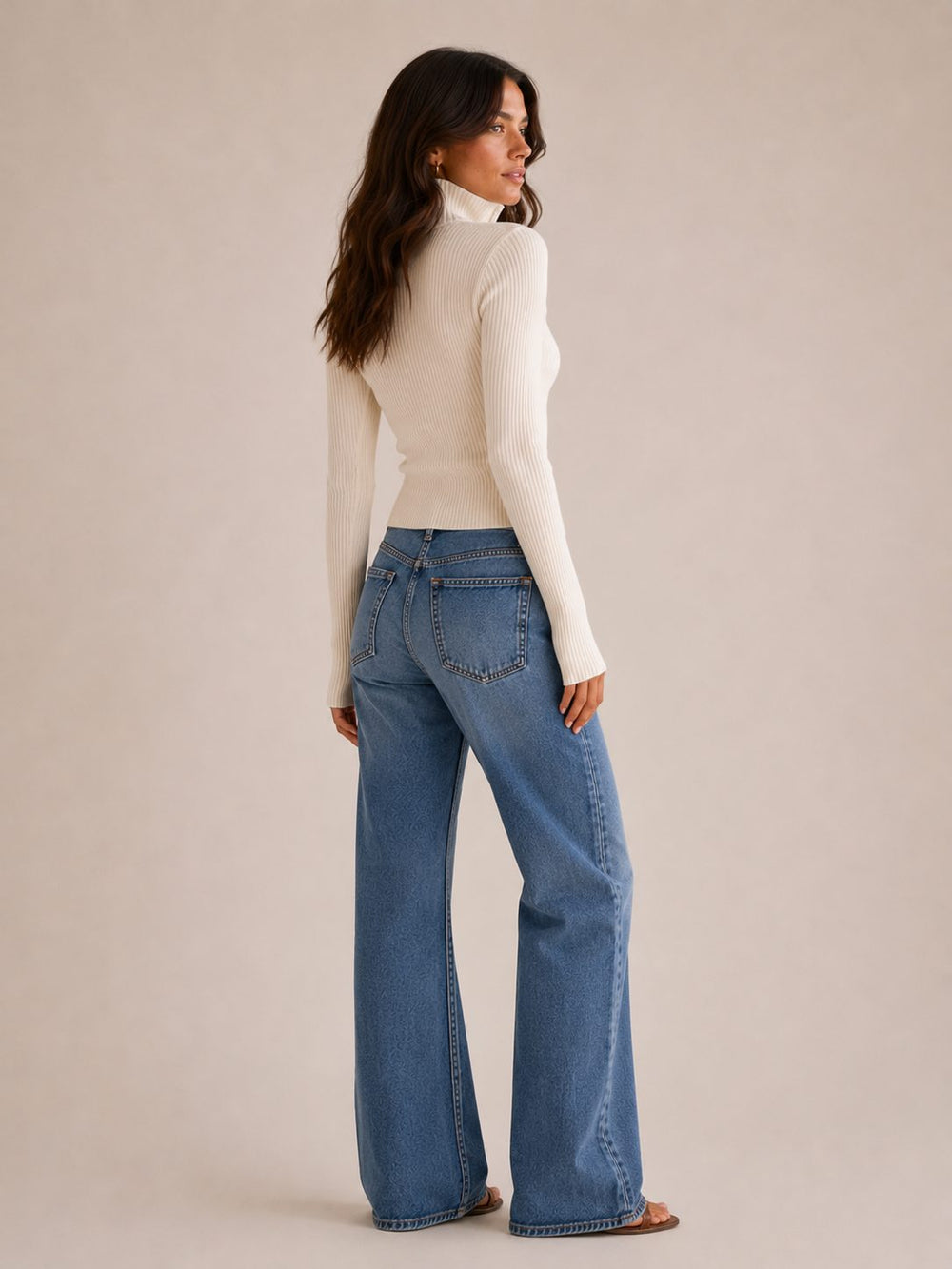 Tindra™ | Women's Ribbed Knit Zip Up Cardigan with High Neck