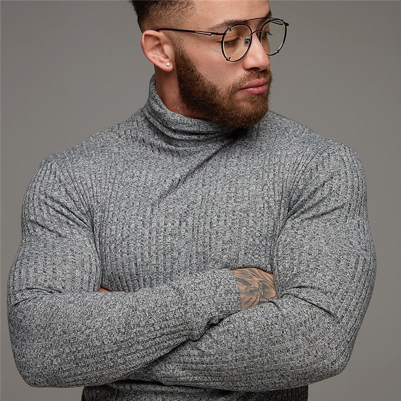Benedict™ | Men's Slim Ribbed Turtleneck Sweater