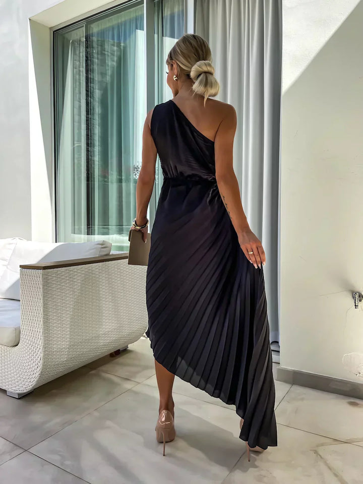 Eya™ | Elegant One-Shoulder Floral Maxi Dress