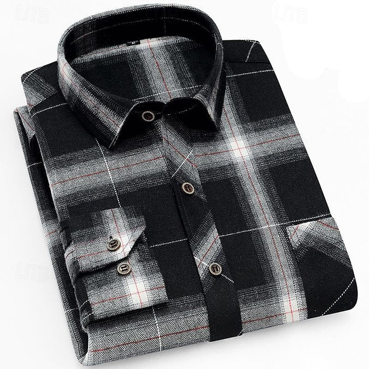 Halstead™ | Men's Classic Checked Button-Front Overshirt