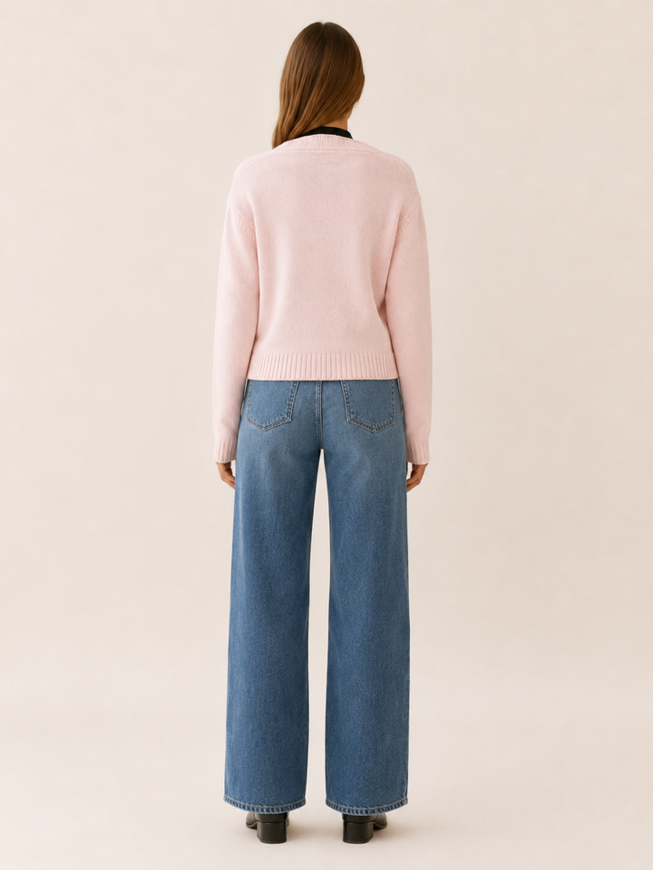Gaia™ | Cropped V-Neck Cardigan with Button Front