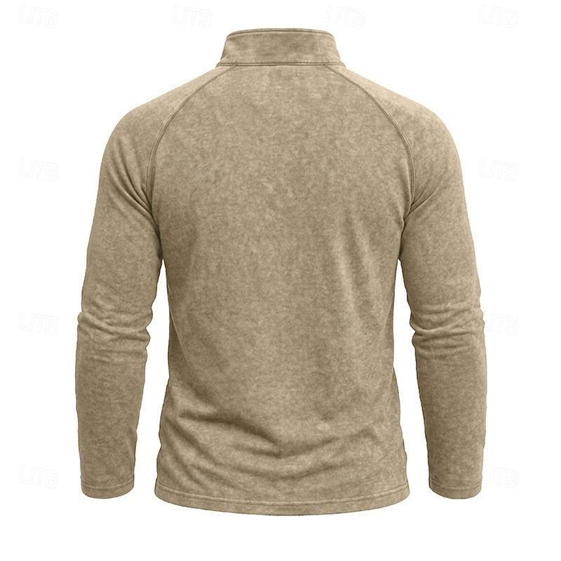Anselm™ | Men's Relaxed Zip-Neck Long Sleeve Pullover